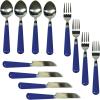 imageStansport 24Piece Enamel Camping Tableware SetBlue