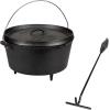 imageStansport PreSeasoned Cast Iron Dutch OvenWith Lid Lifter