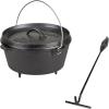 imageStansport PreSeasoned Cast Iron Dutch OvenWith Lid Lifter
