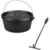 imageStansport PreSeasoned Cast Iron Dutch OvenWith Lid Lifter