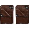 imageStansport LightDuty RipStop Tarp 8 x 10  Brown U81016 x 20  Two Pack