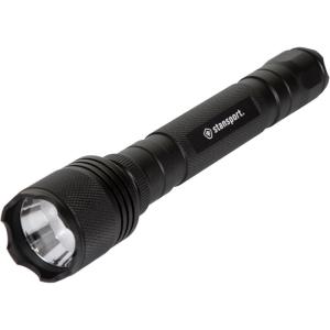 imageStansport HeavyDuty Tactical Flashlight WBatteries  Cree T6 Bulb  500 Lm Black One Size 102500