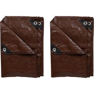 imageStansport LightDuty RipStop Tarp 8 x 10  Brown U81012 x 16  Two Pack