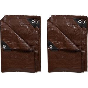 imageStansport LightDuty RipStop Tarp 8 x 10  Brown U81016 x 20  Two Pack