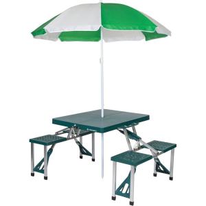imageStansport Picnic Table and Umbrella Combo  GreenImproved New Version