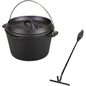 imageStansport PreSeasoned Cast Iron Dutch OvenWith Lid Lifter