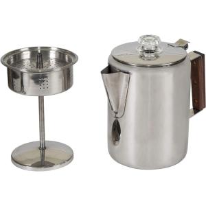 imageStansport Stainless Steel Percolator Coffee Pot 9 Cups 2769 Silver9 Cups