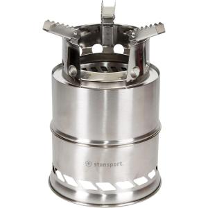 imageStansport Stainless Steel Wood Burning Stove Small  Portable Camping Backpacking Hiking  Picnic BBQ