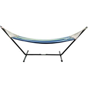 image:imageStansport Outdoor Camping Hammock with Pillow and StandBlueGreen